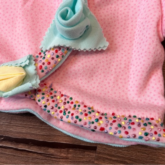 VTG Little by Little 2-Piece Long Sleeve & Puff Paint Sweater Jacket Set 0/6m - Picture 6 of 16